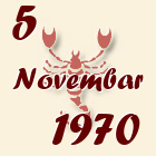 Škorpija, 5 Novembar 1970.