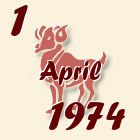 Ovan, 1 April 1974.