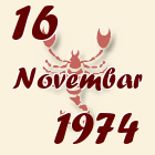 Škorpija, 16 Novembar 1974.