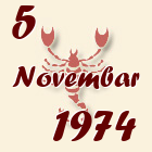 Škorpija, 5 Novembar 1974.