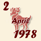 Ovan, 2 April 1978.