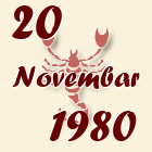 Škorpija, 20 Novembar 1980.