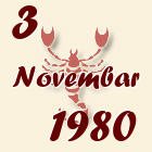 Škorpija, 3 Novembar 1980.
