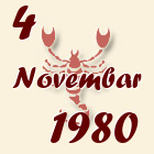 Škorpija, 4 Novembar 1980.