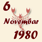 Škorpija, 6 Novembar 1980.