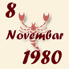 Škorpija, 8 Novembar 1980.