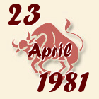 Bik, 23 April 1981.