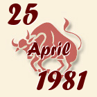Bik, 25 April 1981.