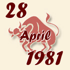 Bik, 28 April 1981.