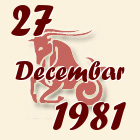 Jarac, 27 Decembar 1981.