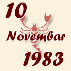 Škorpija, 10 Novembar 1983.