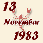 Škorpija, 13 Novembar 1983.