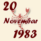Škorpija, 20 Novembar 1983.