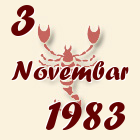 Škorpija, 3 Novembar 1983.