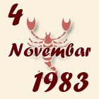 Škorpija, 4 Novembar 1983.