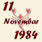 Škorpija, 11 Novembar 1984.