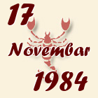 Škorpija, 17 Novembar 1984.