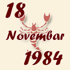 Škorpija, 18 Novembar 1984.