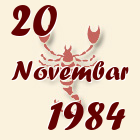Škorpija, 20 Novembar 1984.