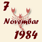 Škorpija, 7 Novembar 1984.