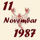 Škorpija, 11 Novembar 1987.