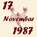 Škorpija, 17 Novembar 1987.