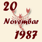 Škorpija, 20 Novembar 1987.