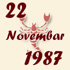 Škorpija, 22 Novembar 1987.