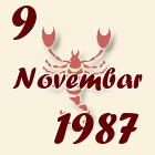 Škorpija, 9 Novembar 1987.