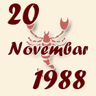 Škorpija, 20 Novembar 1988.