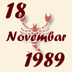 Škorpija, 18 Novembar 1989.