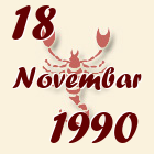 Škorpija, 18 Novembar 1990.