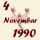 Škorpija, 4 Novembar 1990.