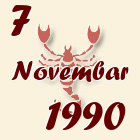 Škorpija, 7 Novembar 1990.