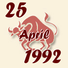 Bik, 25 April 1992.