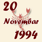 Škorpija, 20 Novembar 1994.