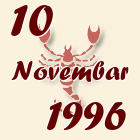 Škorpija, 10 Novembar 1996.
