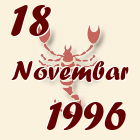 Škorpija, 18 Novembar 1996.