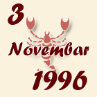 Škorpija, 3 Novembar 1996.