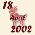 Ovan, 18 April 2002.