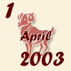 Ovan, 1 April 2003.