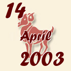 Ovan, 14 April 2003.