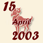 Ovan, 15 April 2003.