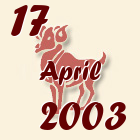 Ovan, 17 April 2003.