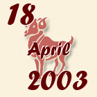 Ovan, 18 April 2003.