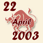 Bik, 22 April 2003.