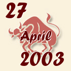 Bik, 27 April 2003.