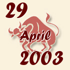 Bik, 29 April 2003.