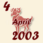 Ovan, 4 April 2003.