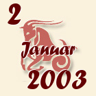 Jarac, 2 Januar 2003.